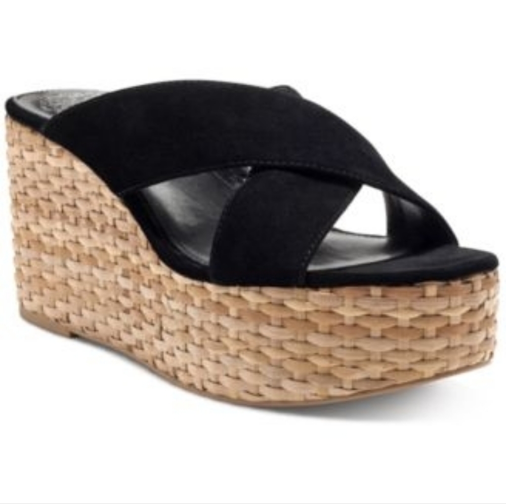 Vince Camuto "Greathel" Wedge Woven Sandal Heels